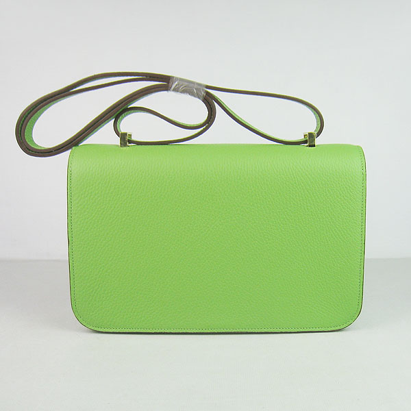 7A Hermes Constance Togo Leather Single Bag Green Gold Hardware H020